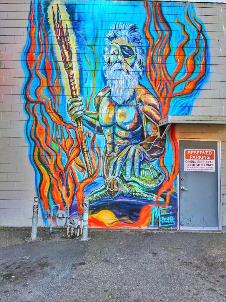 Mural of Jack O'Neill as Poseidon